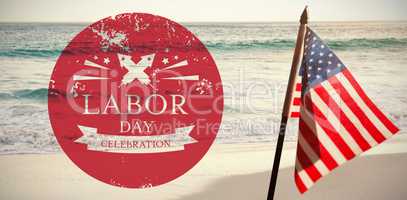 Composite image of illustration of labor day celebration