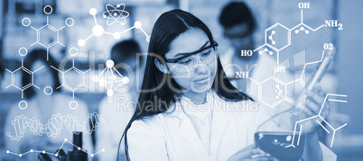 Composite image of illustration of chemical formulas