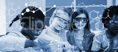 Composite image of illustration of chemical formulas