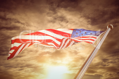 Composite image of american flag