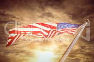 Composite image of american flag