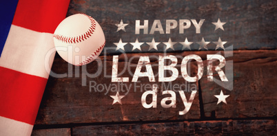 Composite image of poster of happy labor day text