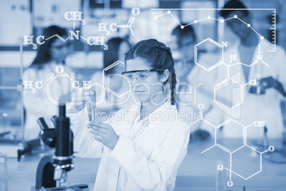 Composite image of digital image of chemical formulas