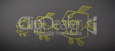 Composite image of image of fish on white background