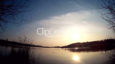 Sunset At The Lake Timelapse