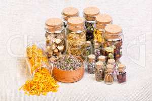 Herbal naturopathic medicine selection also used in pagan witche
