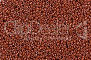 Brown beads texture on macro.