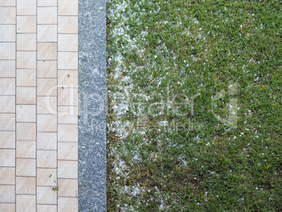 hail in stormy weather