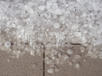 hail in stormy weather