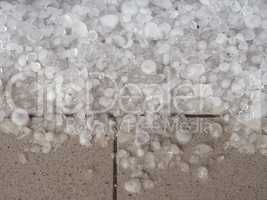 hail in stormy weather