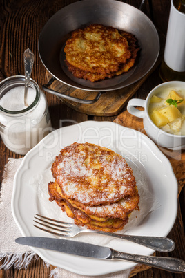 sweetened potato pancakes