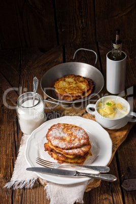 sweetened potato pancakes