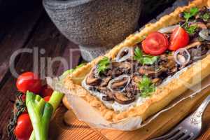 mushroom tart with ricotta