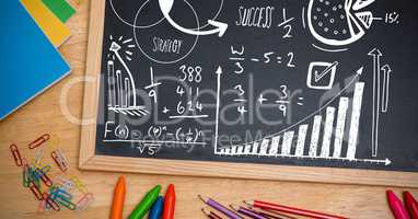 math strategy success text on blackboard