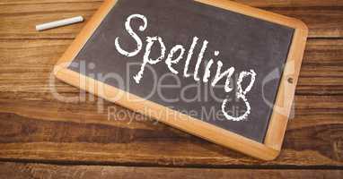 spelling on blackboard