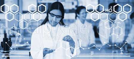 Composite image of digital image of chemical structure