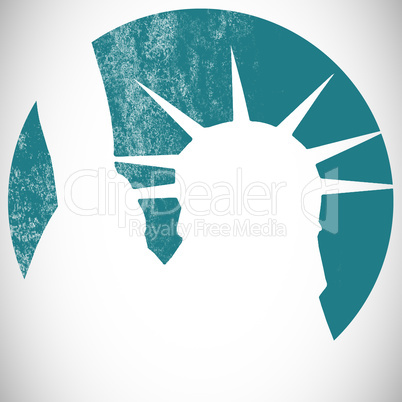 Statue of Liberty against white background