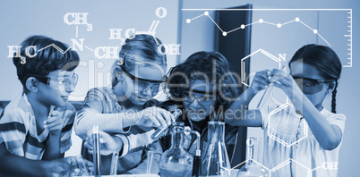 Composite image of digital image of chemical formulas