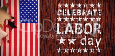 Composite image of poster of celebrate labor day text