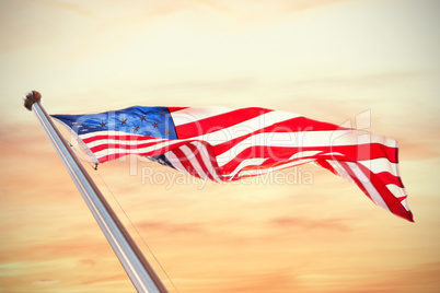 Composite image of american flag