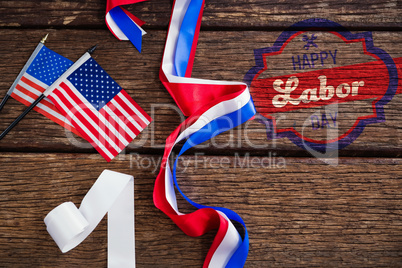 Composite image of digital composite image of happy labor day banner