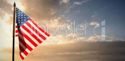 Composite image of close-up of american flag