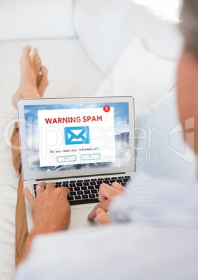 Email spam on the screen
