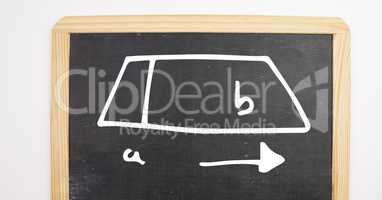 a to b diagram on blackboard