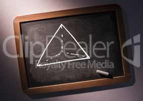 pyramid on blackboard