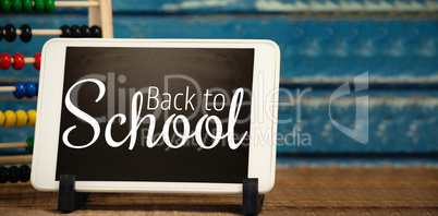 Composite image of digital image of back to school text