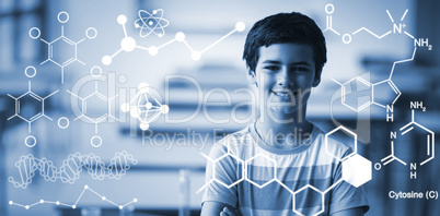 Composite image of illustration of chemical formulas