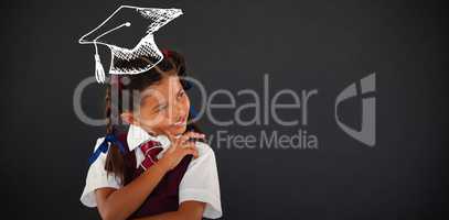 Composite image of graduation hat vector