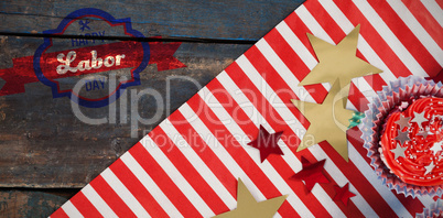 Composite image of digital composite image of happy labor day banner