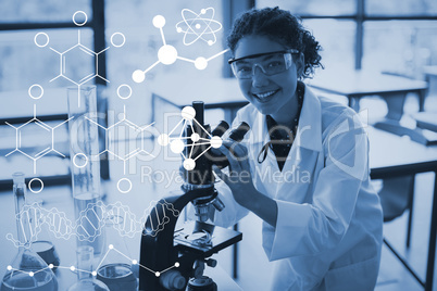 Composite image of illustration of chemical formulas