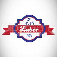 Digital composite image of happy labor day banner