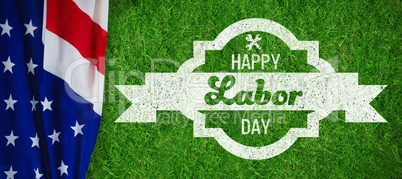 Composite image of digital composite image of happy labor day banner