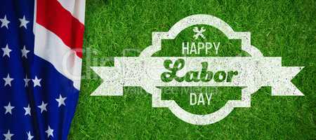 Composite image of digital composite image of happy labor day banner