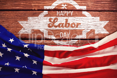 Composite image of digital composite image of happy labor day banner