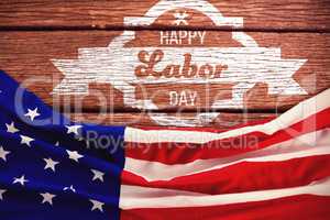 Composite image of digital composite image of happy labor day banner