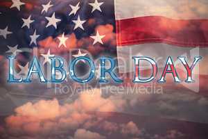 Composite image of poster of  labor day text