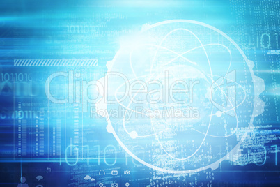 Composite image of image of atom interface