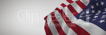 3D USA flag against grey background