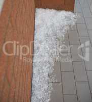 hail in stormy weather