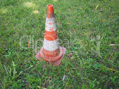 traffic cone sign