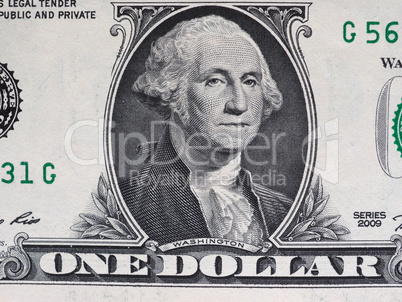 Washington on 1 dollar note, United States