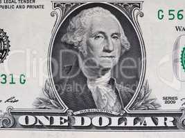 Washington on 1 dollar note, United States