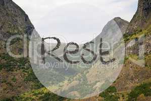 Valley And Mountain, Norway, Text Rest