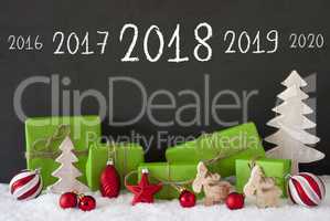 Christmas Decoration, Cement, Snow, Timeline 2018