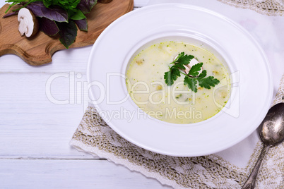 Creamy mushroom soup