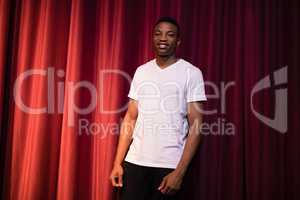 Actor standing on the stage